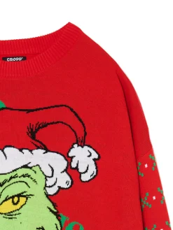 Czerwony sweter świąteczny Grinch