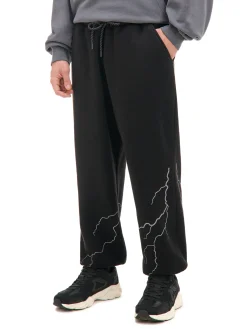 Dresowe joggery z odblaskowym printem