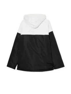 Dwukolorowa kurtka z kapturem