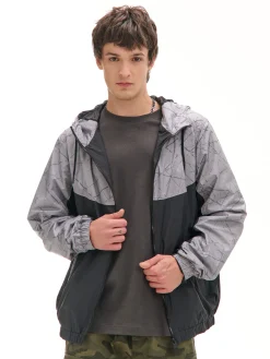 Dwukolorowa kurtka z nadrukiem