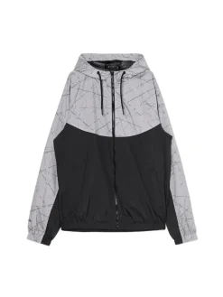 Dwukolorowa kurtka z nadrukiem