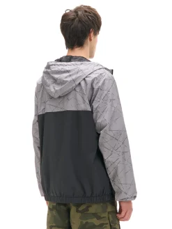 Dwukolorowa kurtka z nadrukiem