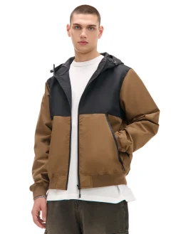 Dwukolorowa lekka kurtka z kapturem