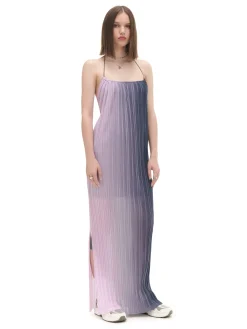 Dwukolorowa sukienka maxi