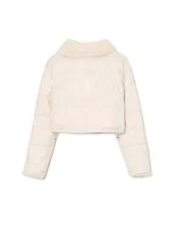 Dwustronna beżowa kurtka puffer