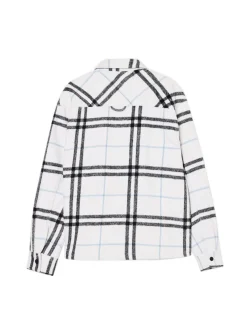 Flanelowa kraciasta koszula z domieszką wełny