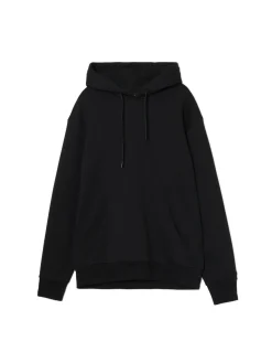 Gładka czarna bluza z kapturem