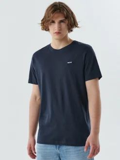 Gładka granatowa koszulka