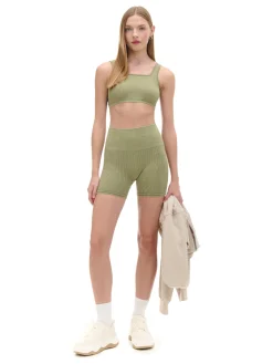 Gładki oliwkowy top