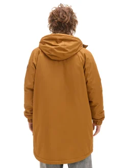 Gładki płaszcz z kapturem