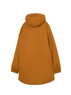 Gładki płaszcz z kapturem