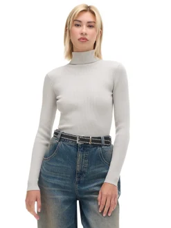 Gładki sweter z półgolfem