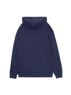 Granatowa rozpinana bluza z kapturem