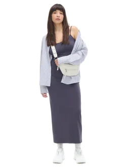 Granatowa sukienka maxi