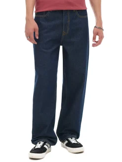 Granatowe jeansy baggy