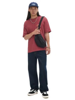 Granatowe jeansy baggy