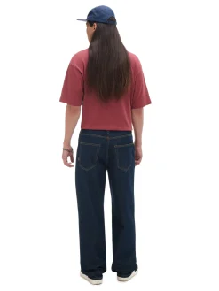 Granatowe jeansy baggy