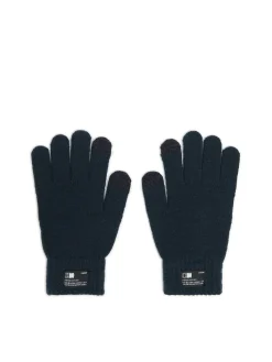 Granatowe zimowe rękawiczki