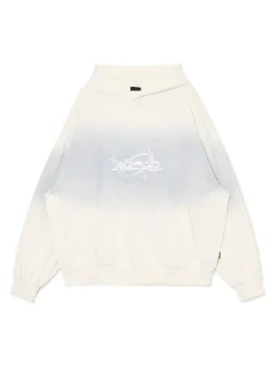 Jasna bluza boxy z kapturem