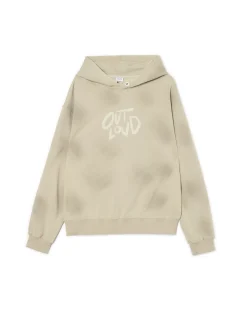 Jasna bluza z kapturem i nadrukami