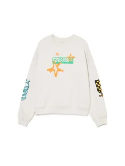 Jasna bluza z nadrukami UNISEX