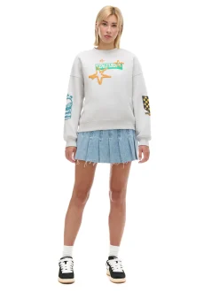 Jasna bluza z nadrukami UNISEX