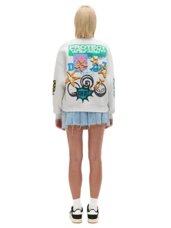 Jasna bluza z nadrukami UNISEX