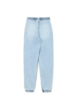 Jasne jeansowe joggery