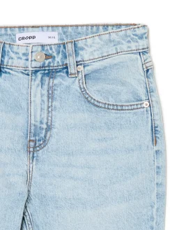 Jasne jeansy skinny flare