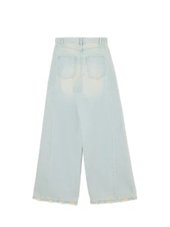 Jasne jeansy wide leg