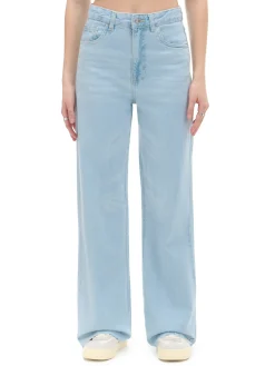 Jasne jeansy wide leg
