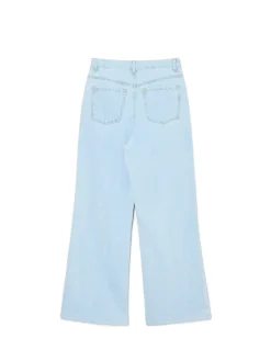 Jasne jeansy wide leg PETITE