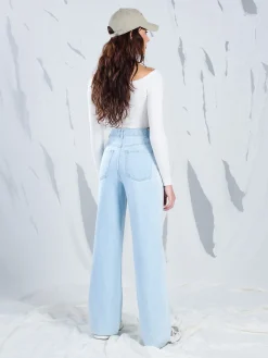 Jasne jeansy wide leg TALL