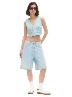 Jasne szorty denim bermudy