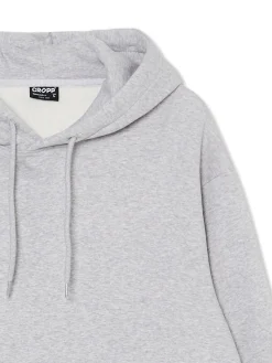 Jasnoszara bluza z kapturem