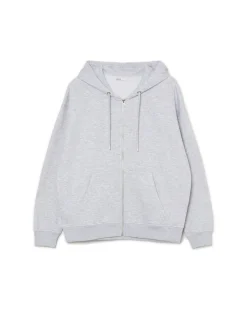 Jasnoszara rozpinana bluza oversize