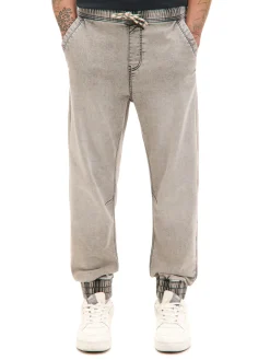 Jasnoszare jeansowe joggery regular