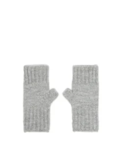 Jasnoszare rękawiczki mitenki