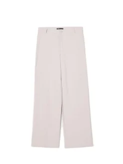 Jasnoszare spodnie z wysokim stanem