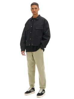 Jasnozielone dresowe joggery loose