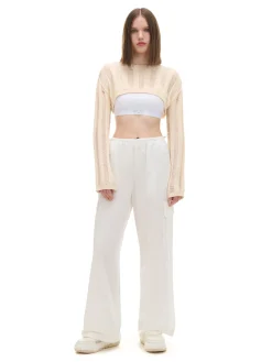 Jasny krótki sweter