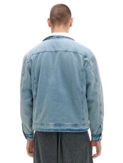 Jeansowa kurtka sherpa