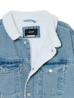 Jeansowa kurtka sherpa
