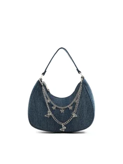 Jeansowa torebka z łańcuszkiem