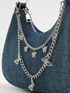 Jeansowa torebka z łańcuszkiem