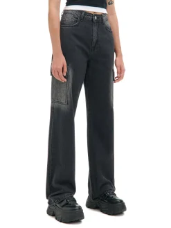 Jeansy baggy TALL z efektem sprania