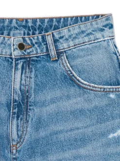 Jeansy balloon z przetarciami