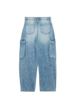 Jeansy skater z efektem sprania