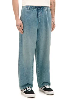 Jeansy skater z gumą w pasie