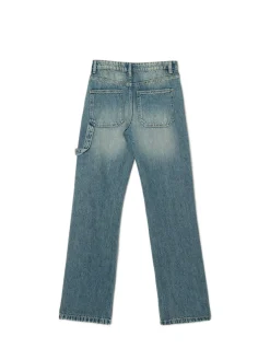 Jeansy straight w stylu retro